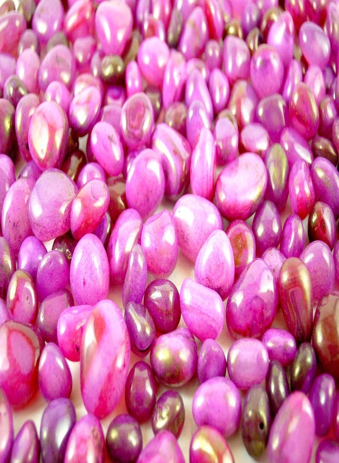Schmick Pebbles for Decoration - Pink Onyx Pebbles Stones - Decorative Stones and Pebbles, Vase Fillers Stones - Pebbles for Plants Pots and Home Decor (1.9 Kg, Pink Onyx) - Image 1